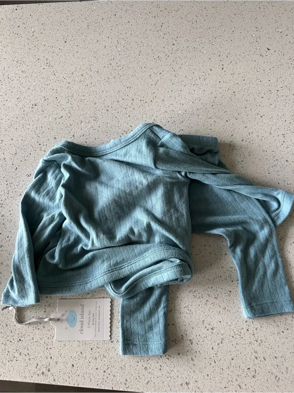 Baby Boys' 2pc Pointelle Top and Pants Set - Cloud Island™ Light Blue